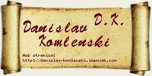 Danislav Komlenski vizit kartica
